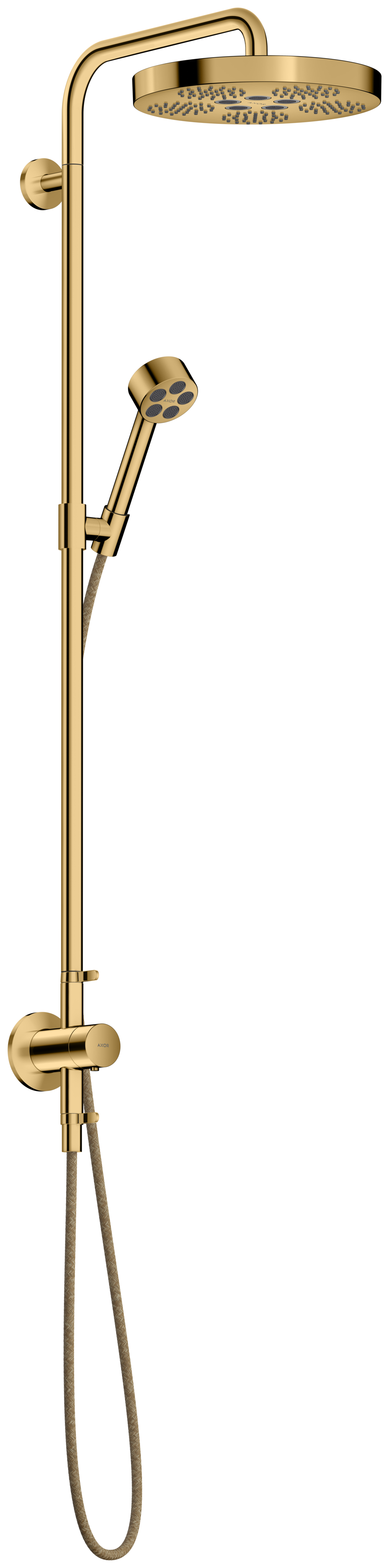 Axor One Showerpipes With Thermostatic Mixer 1015 X 350 X 170mm Gold - Polished