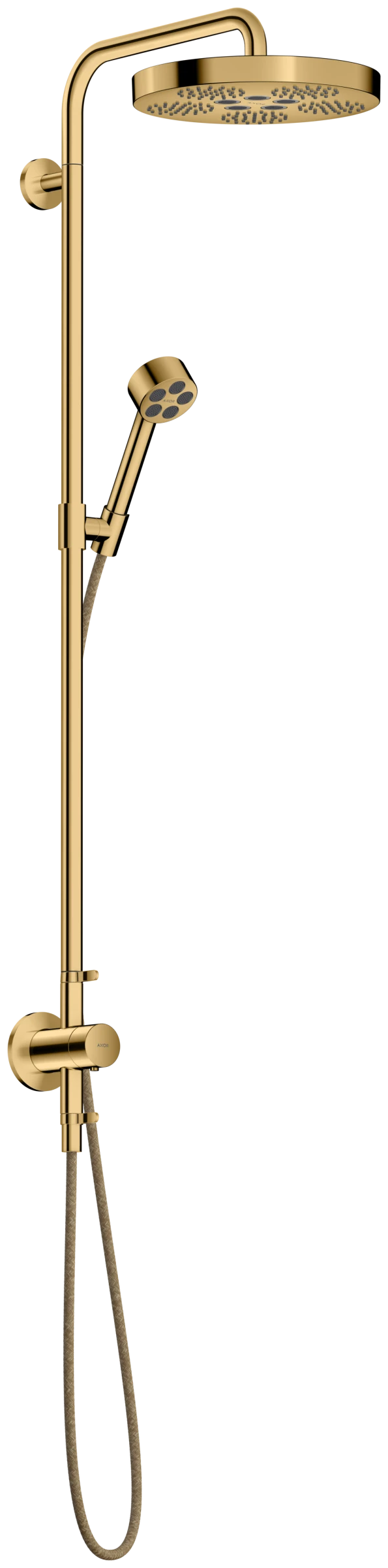 Axor One Showerpipes With Thermostatic Mixer 1015 X 350 X 170mm Gold - Polished