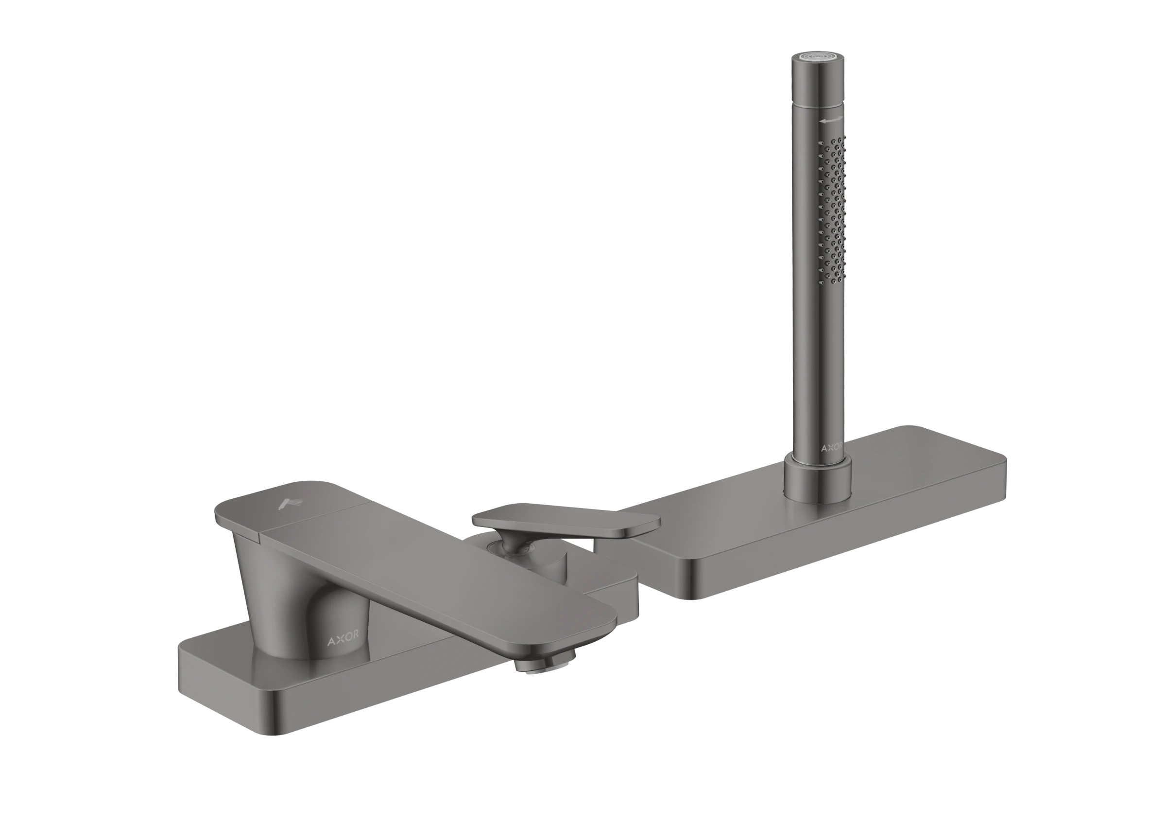 Axor Citterio C Bath Mixers Concealed 555 X 283 X 230mm Gunmetal/chrome - Polished