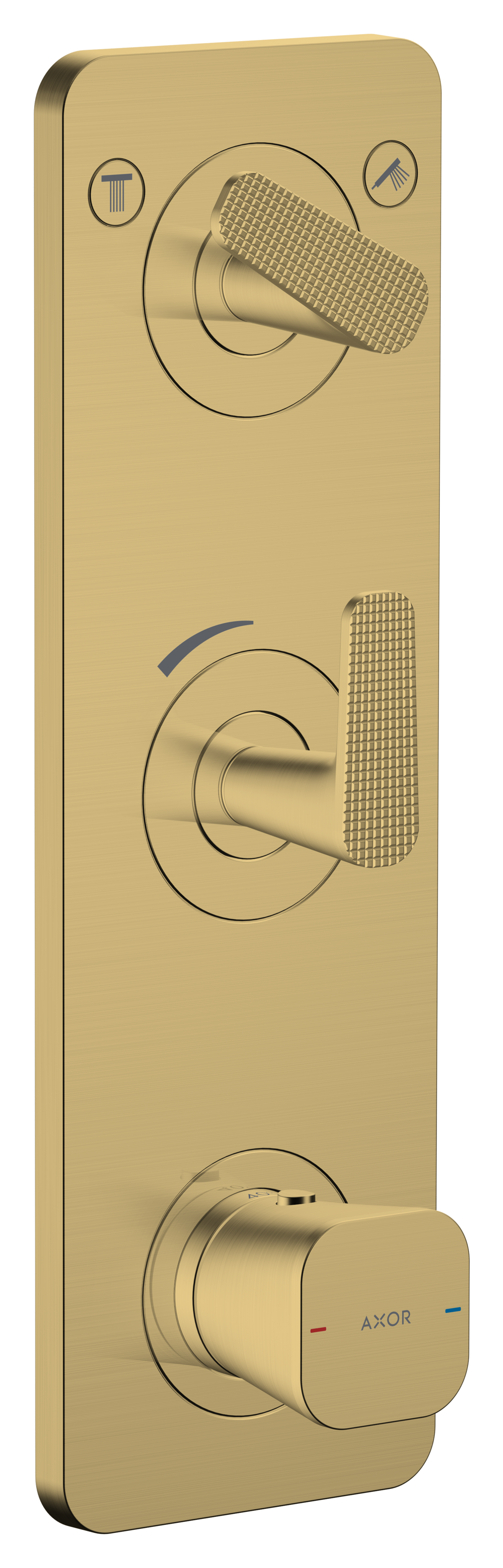 Axor Citterio C Thermostatic Shower Mixer Concealed 458 X 247 X 107mm Brass - Brushed