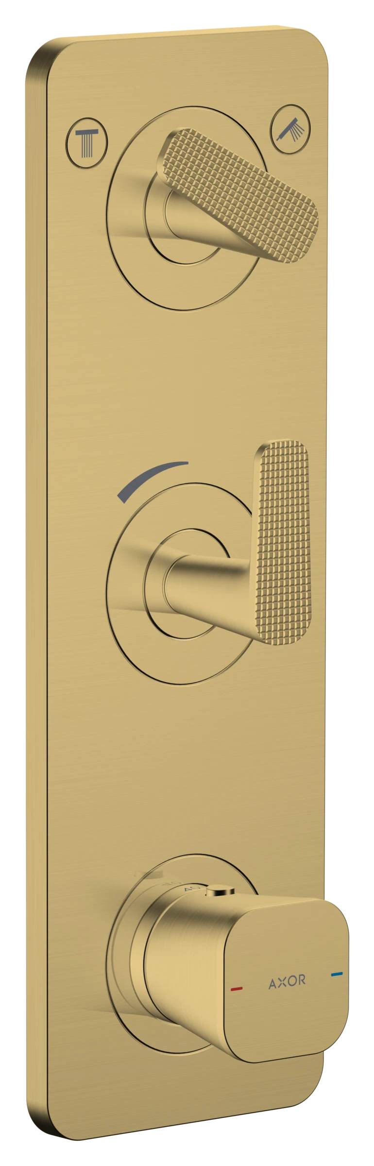 Axor Citterio C Thermostatic Shower Mixer Concealed 458 X 247 X 107mm Brass - Brushed