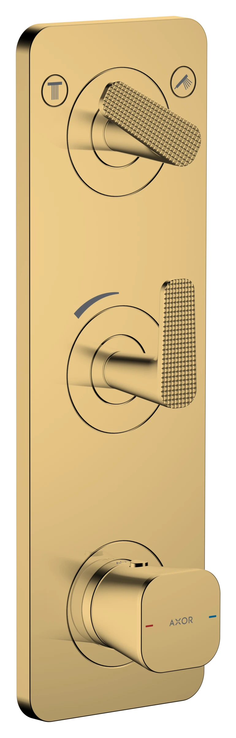 Axor Citterio C Thermostatic Shower Mixer Concealed 458 X 247 X 107mm Gold - Polished