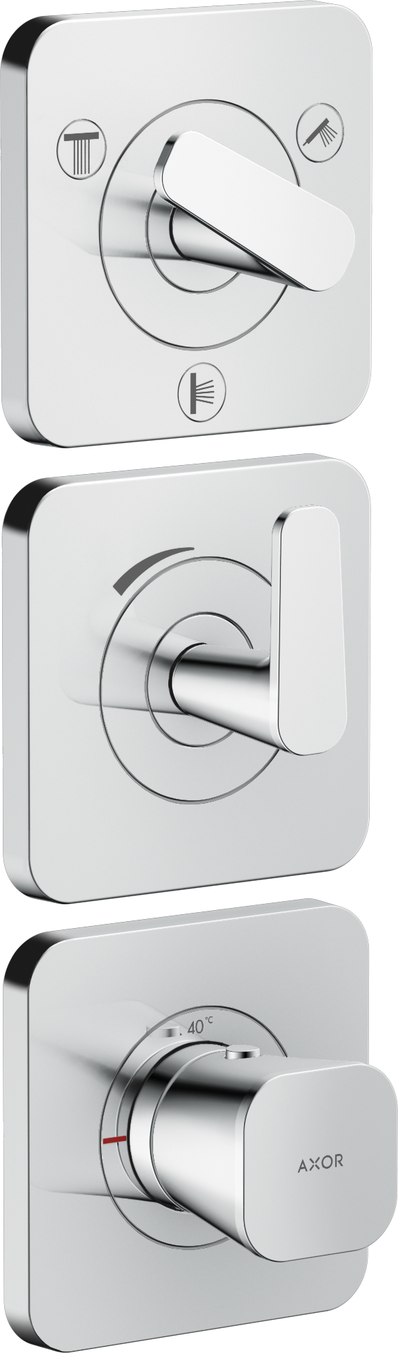 Axor Citterio C Thermostatic Shower Mixer Concealed 298.5 X 209 X 139mm Chrome product image - Image 1