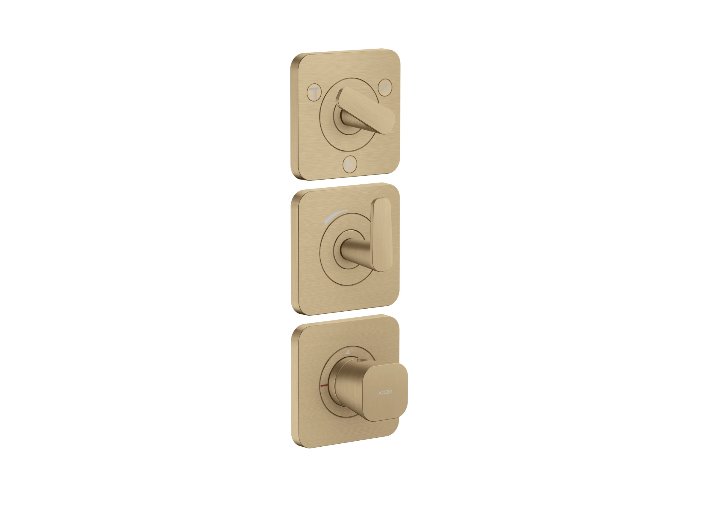 Axor Citterio C Thermostatic Shower Mixer Concealed 298.5 X 209 X 139mm Bronze - Brushed