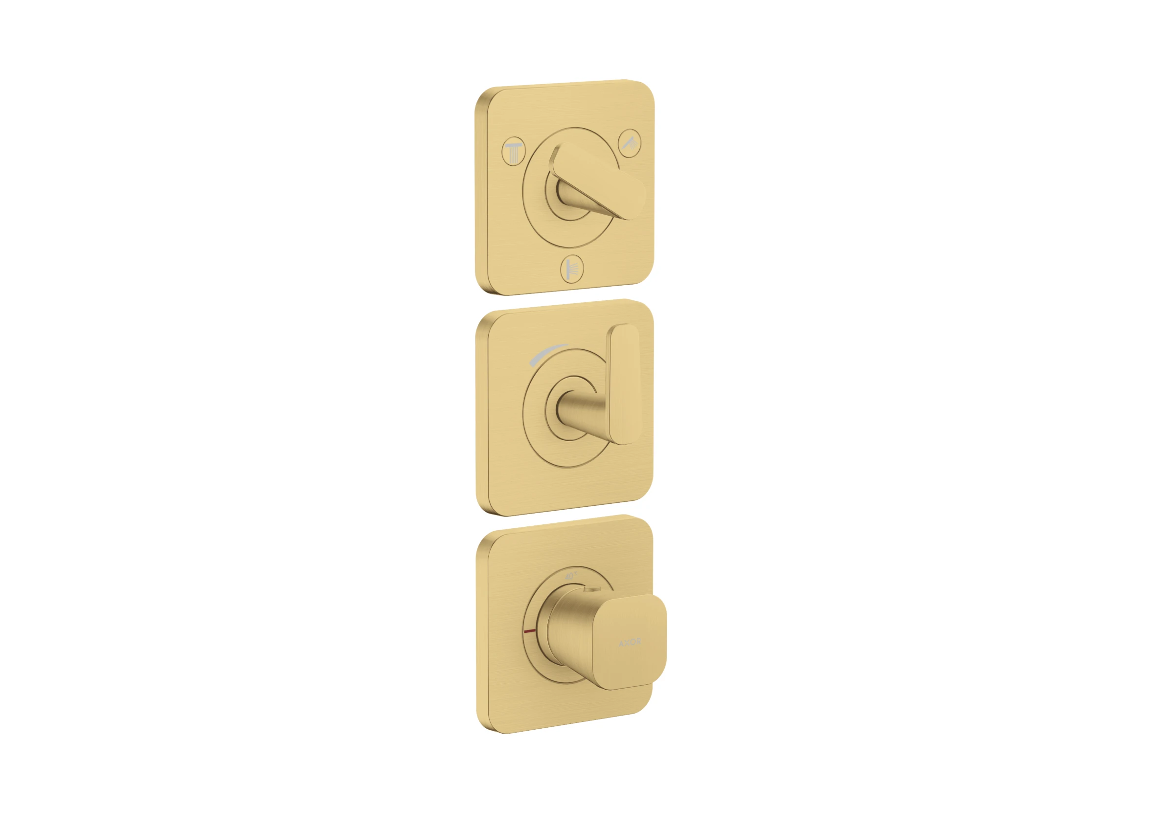 Axor Citterio C Thermostatic Shower Mixer Concealed 298.5 X 209 X 139mm Gold - Brushed