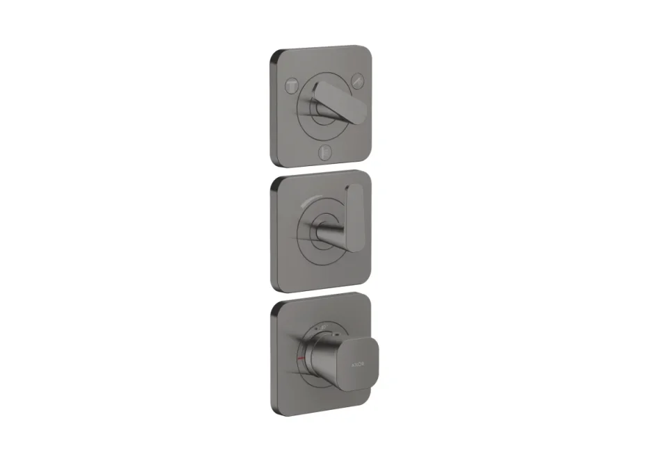 Axor Citterio C Thermostatic Shower Mixer Concealed 298.5 X 209 X 139mm Gunmetal/chrome - Polished product image - Image 1