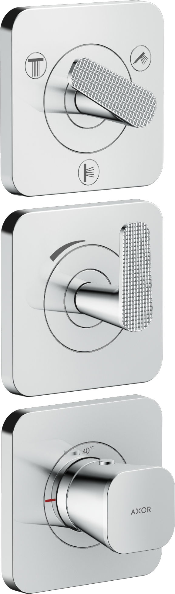 Axor Citterio C Thermostatic Shower Mixer Concealed 298.5 X 209 X 139mm Chrome product image - Image 1