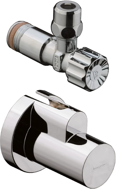 Hansgrohe Angle Valves 132 X 112 X 90mm Gunmetal/chrome - Polished