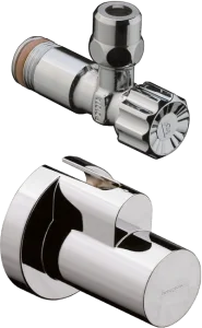 Hansgrohe Angle Valves 132 X 112 X 90mm Gunmetal/chrome - Polished