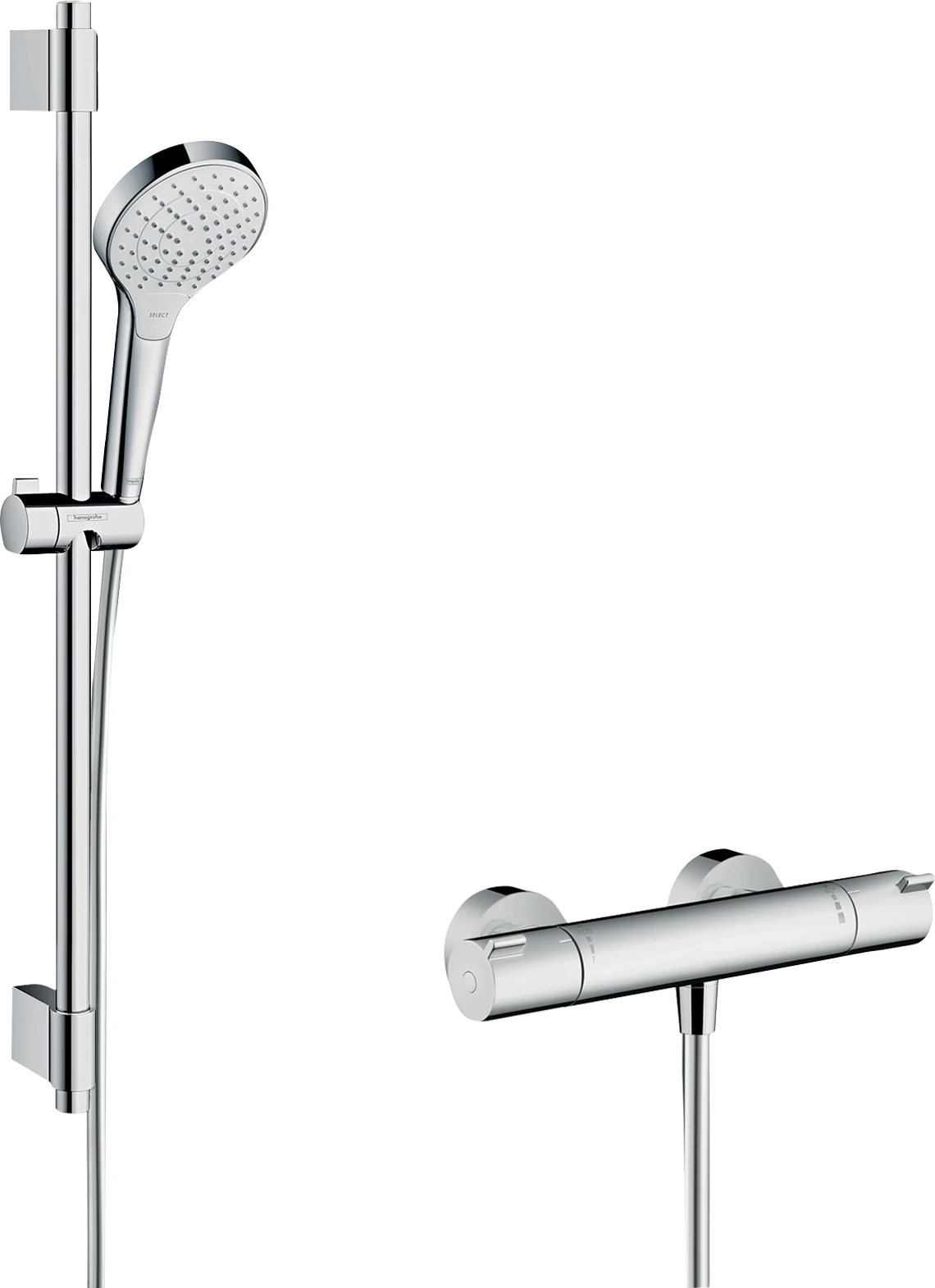Hansgrohe Croma Select S Shower Combination 1010 X 190 X 75mm White/chrome