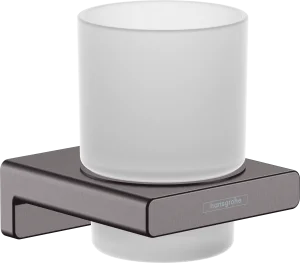 Hansgrohe Addstoris Q Tooth Brush Tumbler 125 X 115 X 90mm Gunmetal/chrome - Brushed
