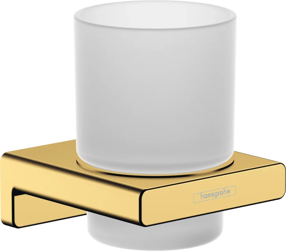 Hansgrohe Addstoris Q Tooth Brush Tumbler 125 X 115 X 90mm Gold - Polished product image - Image 1