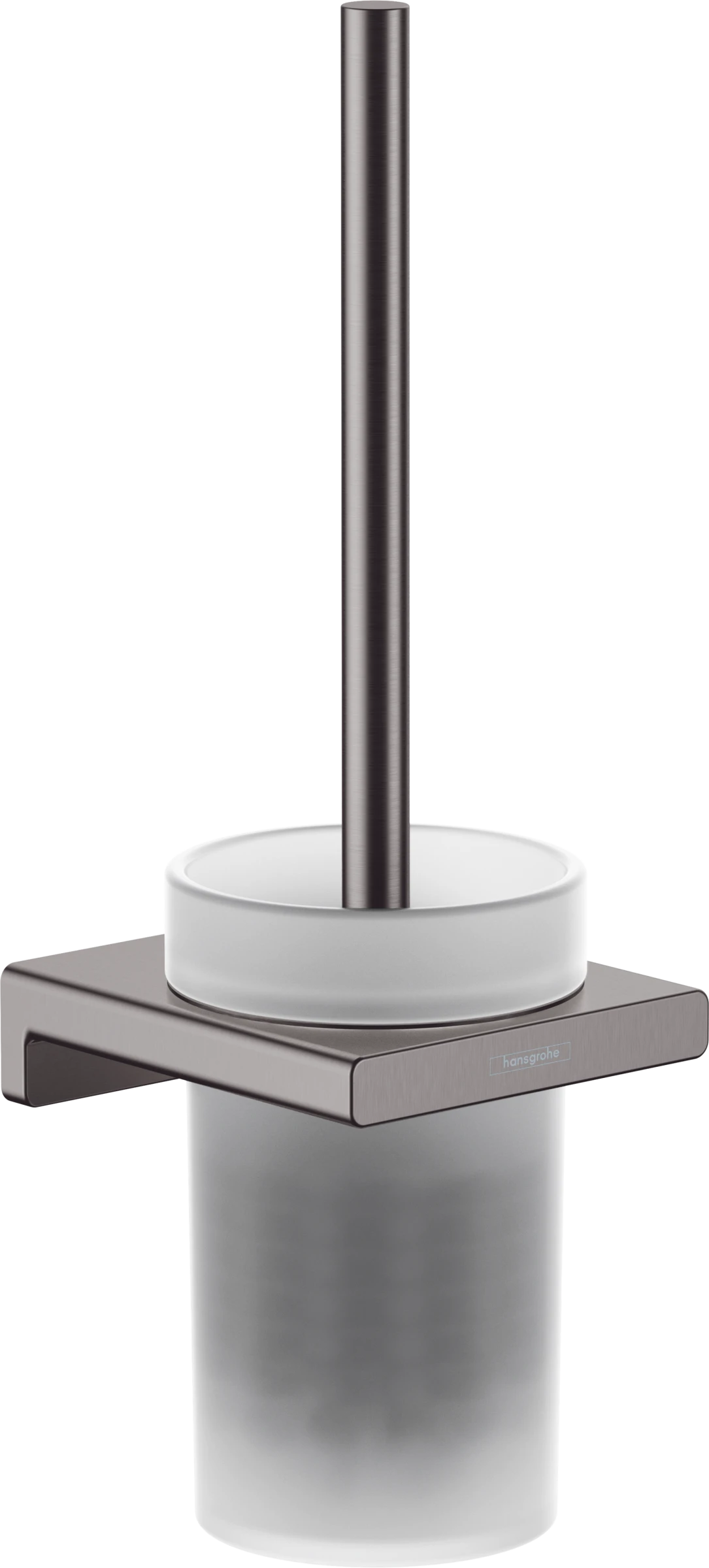Hansgrohe Addstoris Q Toilet Brush Holders 130 X 130 X 370mm Gunmetal/chrome - Brushed