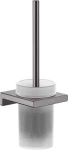 Hansgrohe Addstoris Q Toilet Brush Holders 130 X 130 X 370mm Gunmetal/chrome - Brushed