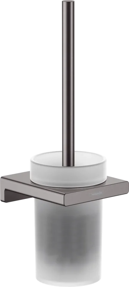 Hansgrohe Addstoris Q Toilet Brush Holders 130 X 130 X 370mm Gunmetal/chrome - Brushed product image - Image 1