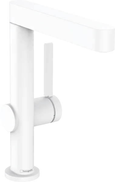 Hansgrohe Finoris Single Lever Basin Mixer 230 With Swivel Spout And Push-open Waste Set Matt White