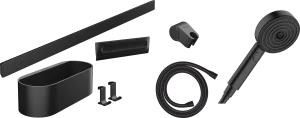 Hansgrohe Wallstoris Handheld Shower Bundles 1007 X 187 X 85mm Black - Matt
