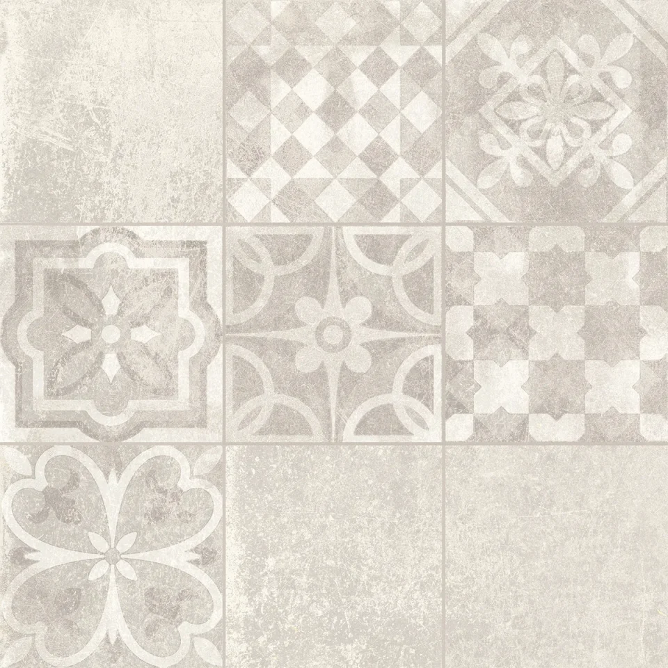 European Tiles Cemento White DECORE' 60 X 60 Rectified Matte Tile product image - Image 1