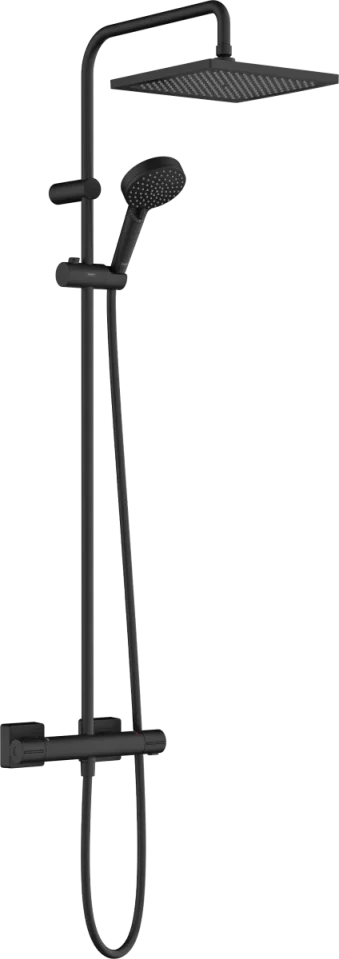 Hansgrohe Vernis Shape Showerpipes With Thermostatic Mixer 1100 X 360 X 115mm Black - Matt product image - Image 1