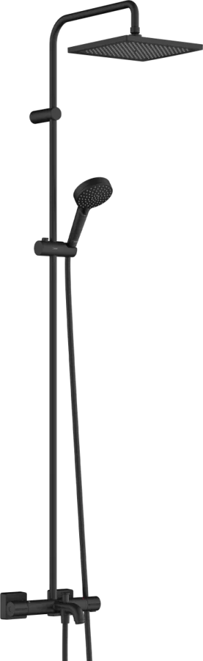 Hansgrohe Vernis Shape Showerpipes With Thermostatic Mixer 1170 X 325 X 85mm Black - Matt product image - Image 1