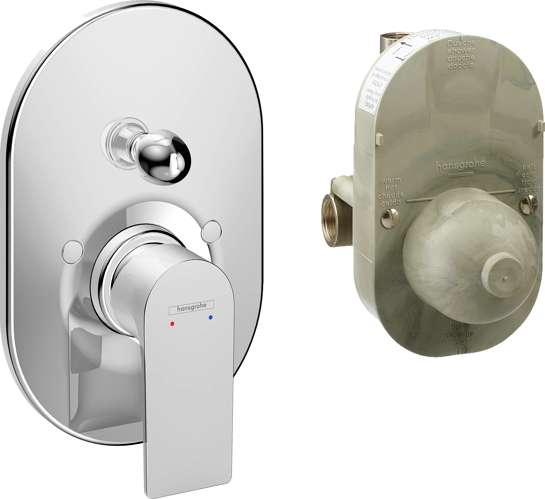 Hansgrohe Rebris E Bath Mixers Concealed 460 X 241 X 105mm Chrome
