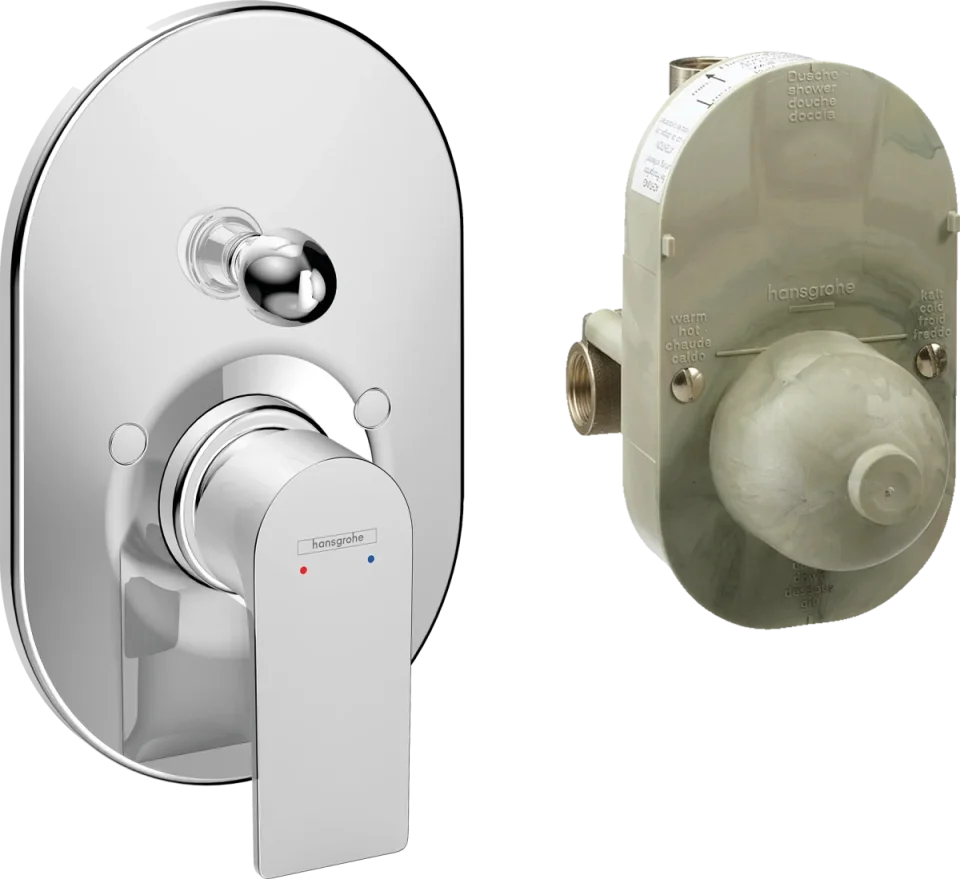 Hansgrohe Rebris E Bath Mixers Concealed 460 X 241 X 105mm Chrome product image - Image 1