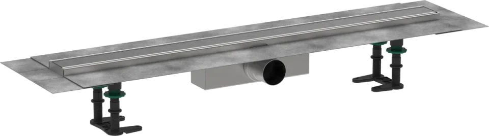 Hansgrohe Raindrain Compact Shower Wastes 983 X 155 X 132mm Stainless Steel - Brushed product image - Image 1