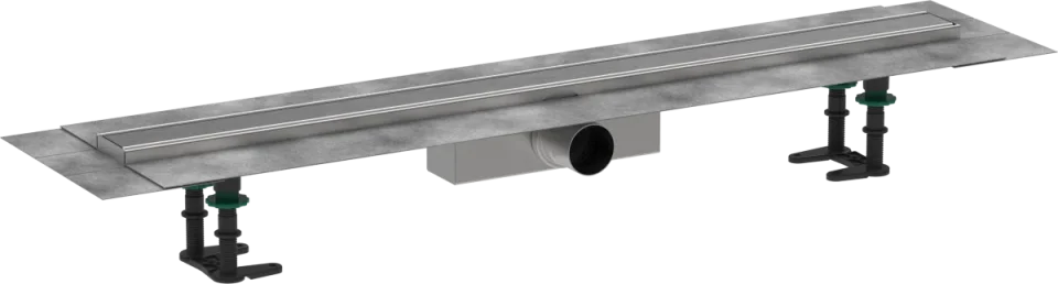 Hansgrohe Raindrain Compact Shower Wastes 1083 X 155 X 132mm Stainless Steel - Brushed product image - Image 1
