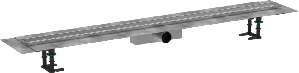 Hansgrohe Raindrain Compact Shower Wastes 1383 X 155 X 132mm Stainless Steel - Brushed product image - Image 1