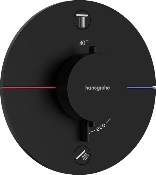 Hansgrohe Showerselect Comfort S Thermostatic Shower Mixer Concealed 262 X 233 X 168mm Black - Matt