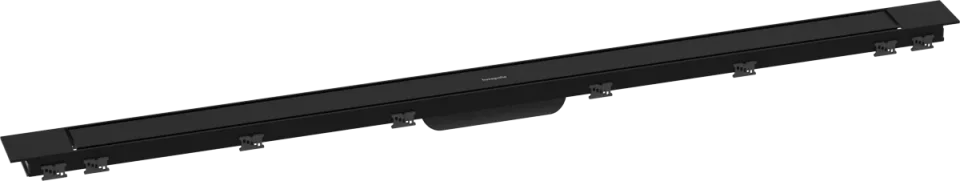 Hansgrohe Raindrain Match Plus Finish Sets Shower Wastes 1182 X 164 X 83mm Black - Matt product image - Image 1