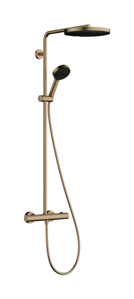 Hansgrohe Pulsify S Puro Showerpipes With Thermostatic Mixer 1099 X 356 X 112mm Bronze - Brushed