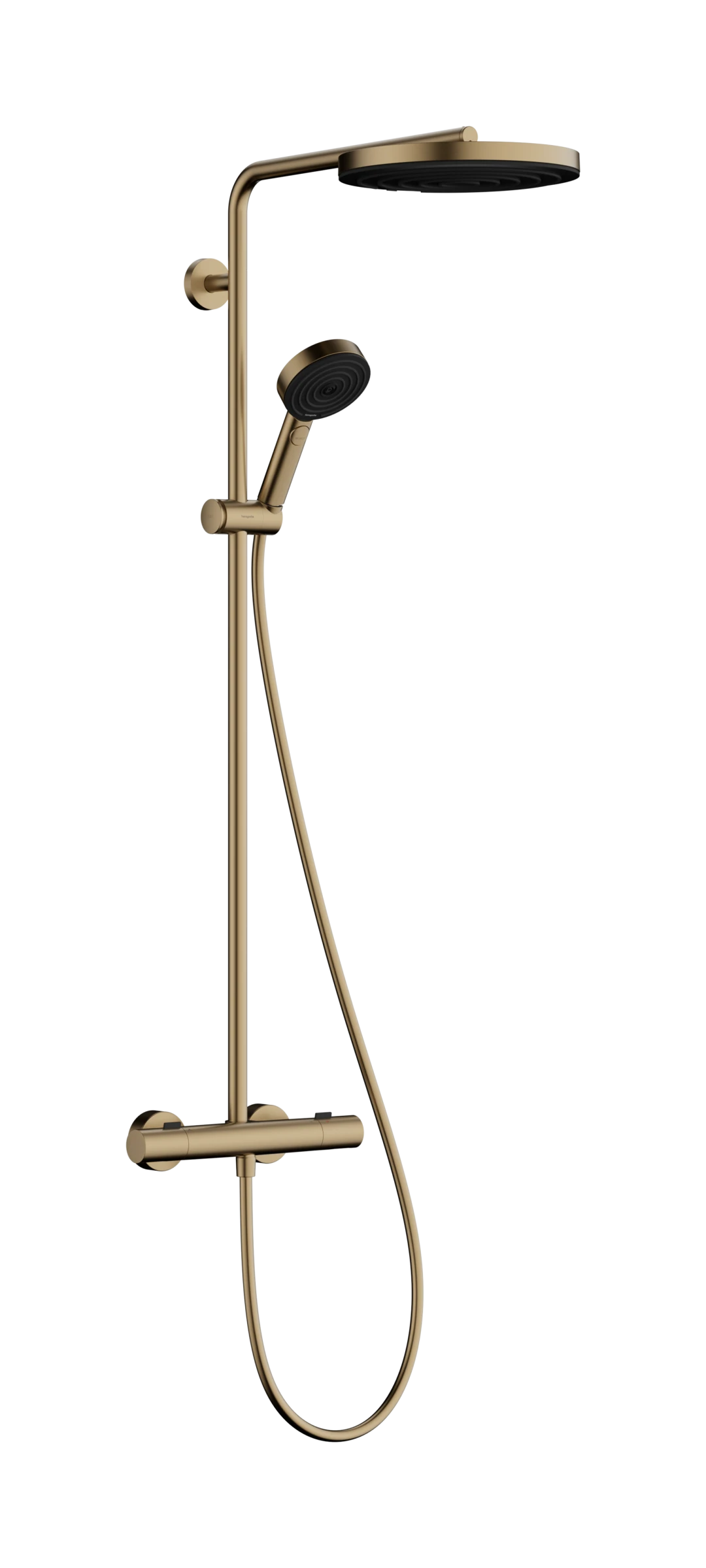 Hansgrohe Pulsify S Puro Showerpipes With Thermostatic Mixer 1099 X 356 X 112mm Bronze - Brushed