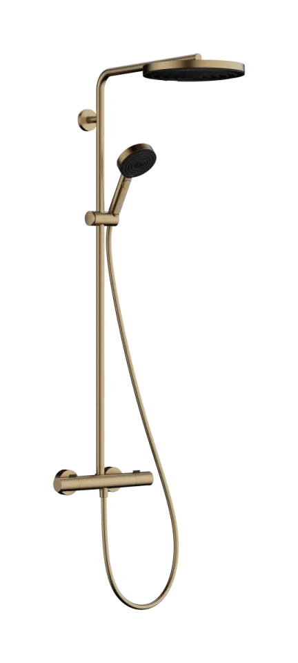 Hansgrohe Pulsify S Puro Showerpipes With Thermostatic Mixer 1099 X 356 X 112mm Bronze - Brushed product image - Image 1