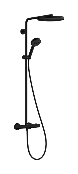 Hansgrohe Pulsify S Puro Showerpipes With Thermostatic Mixer 1099 X 356 X 112mm Black - Matt