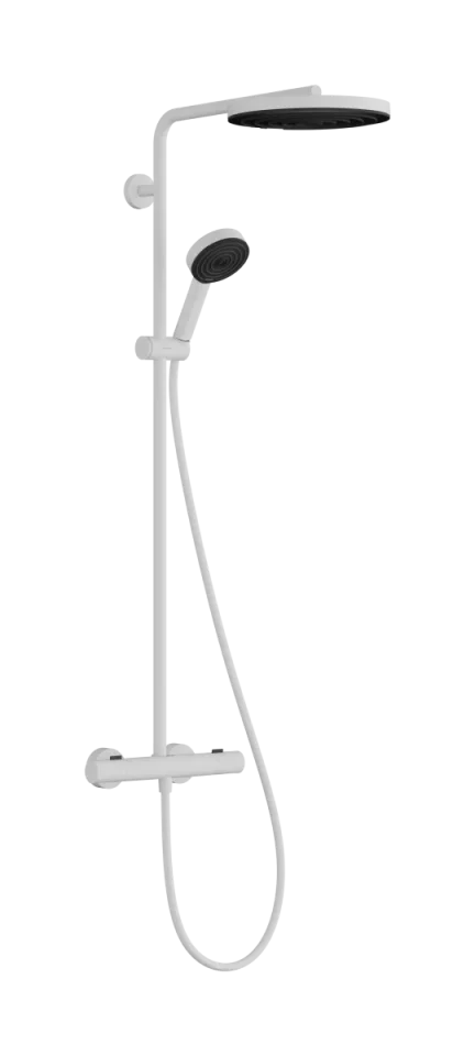 Hansgrohe Pulsify S Puro Showerpipes With Thermostatic Mixer 1099 X 356 X 112mm White - Matt product image - Image 1