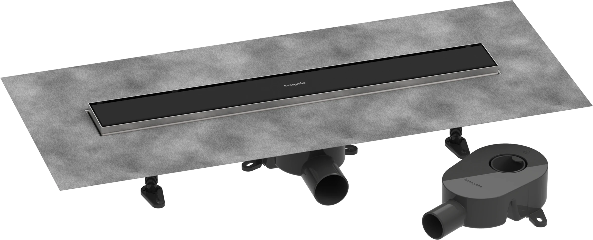Hansgrohe Raindrain Go Shower Wastes 783 X 163 X 132mm Black - Matt