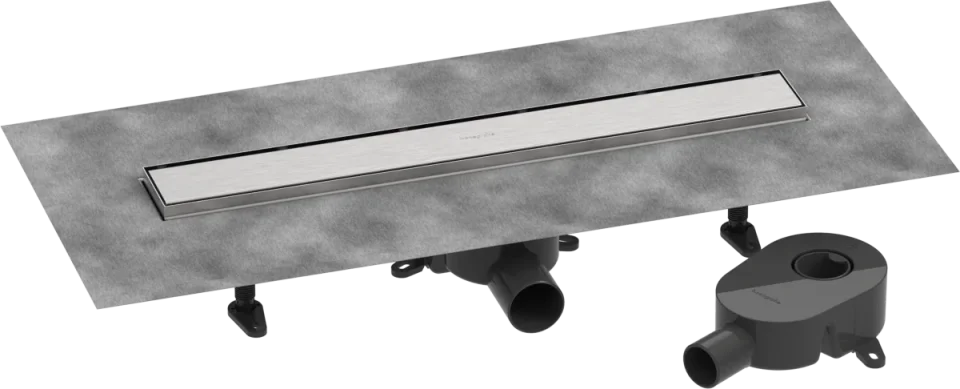 Hansgrohe Raindrain Go Shower Wastes 783 X 163 X 132mm Stainless Steel - Brushed product image - Image 1