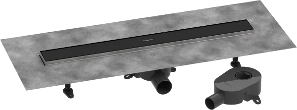Hansgrohe Raindrain Go Shower Wastes 883 X 163 X 132mm Black - Matt