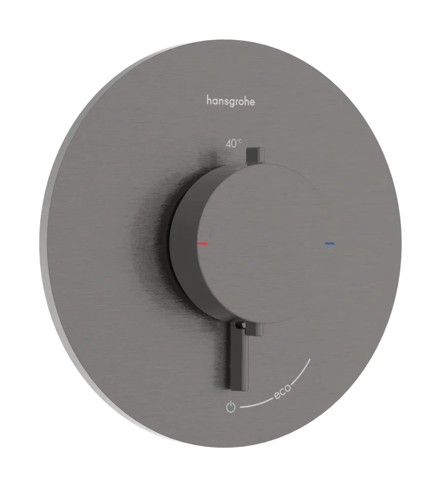 Hansgrohe Ecostat Comfort S Thermostatic Shower Mixer Concealed 262 X 233 X 168mm Gunmetal/chrome - Brushed product image - Image 1