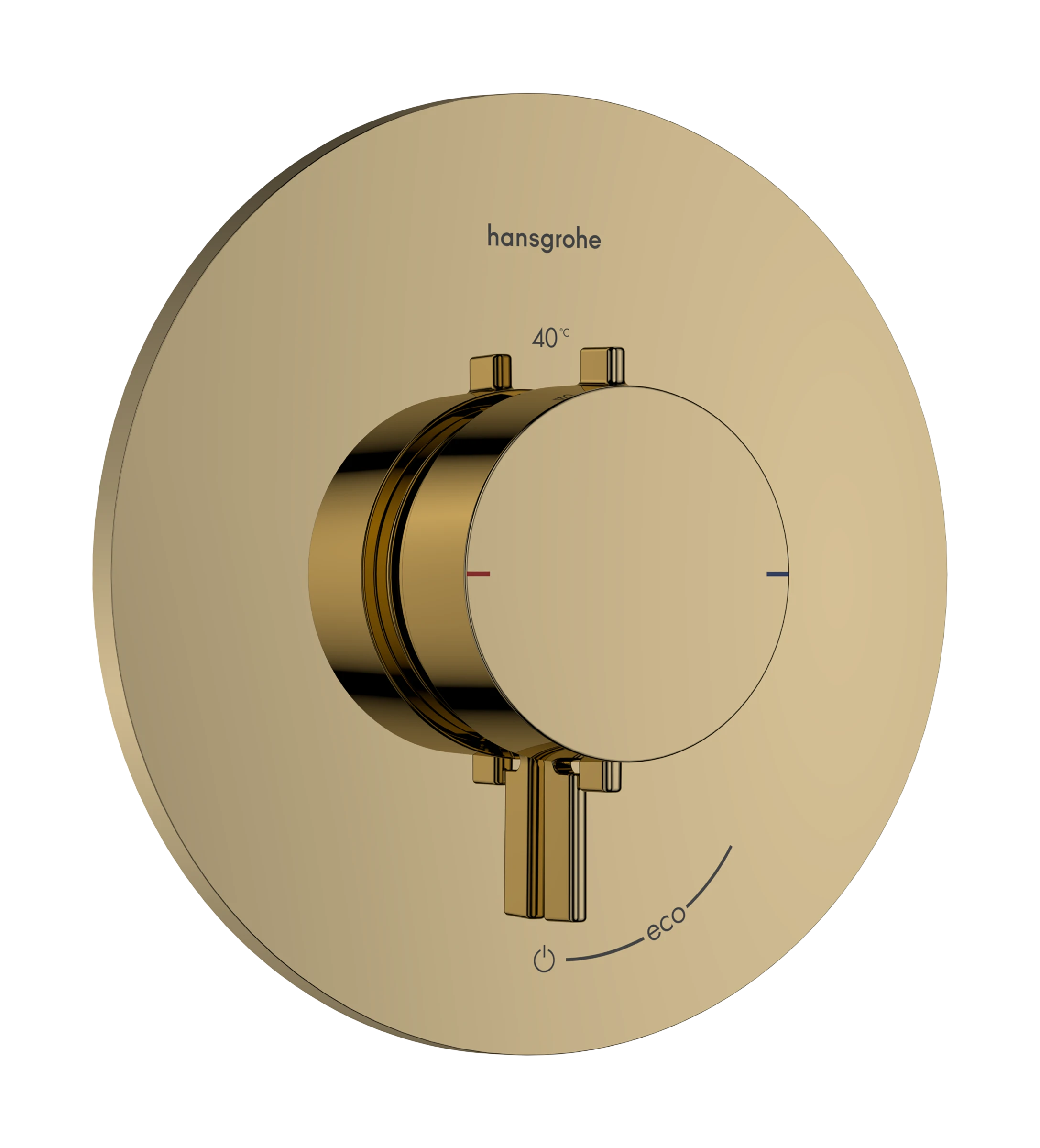 Hansgrohe Ecostat Comfort S Thermostatic Shower Mixer Concealed 262 X 233 X 168mm Gold - Polished