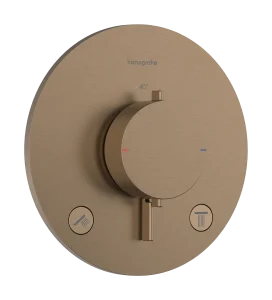 Hansgrohe Ecostat Comfort S Thermostatic Shower Mixer Concealed 270 X 240 X 180mm Bronze - Brushed