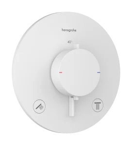 Hansgrohe Ecostat Comfort S Thermostatic Shower Mixer Concealed 262 X 233 X 168mm White - Matt