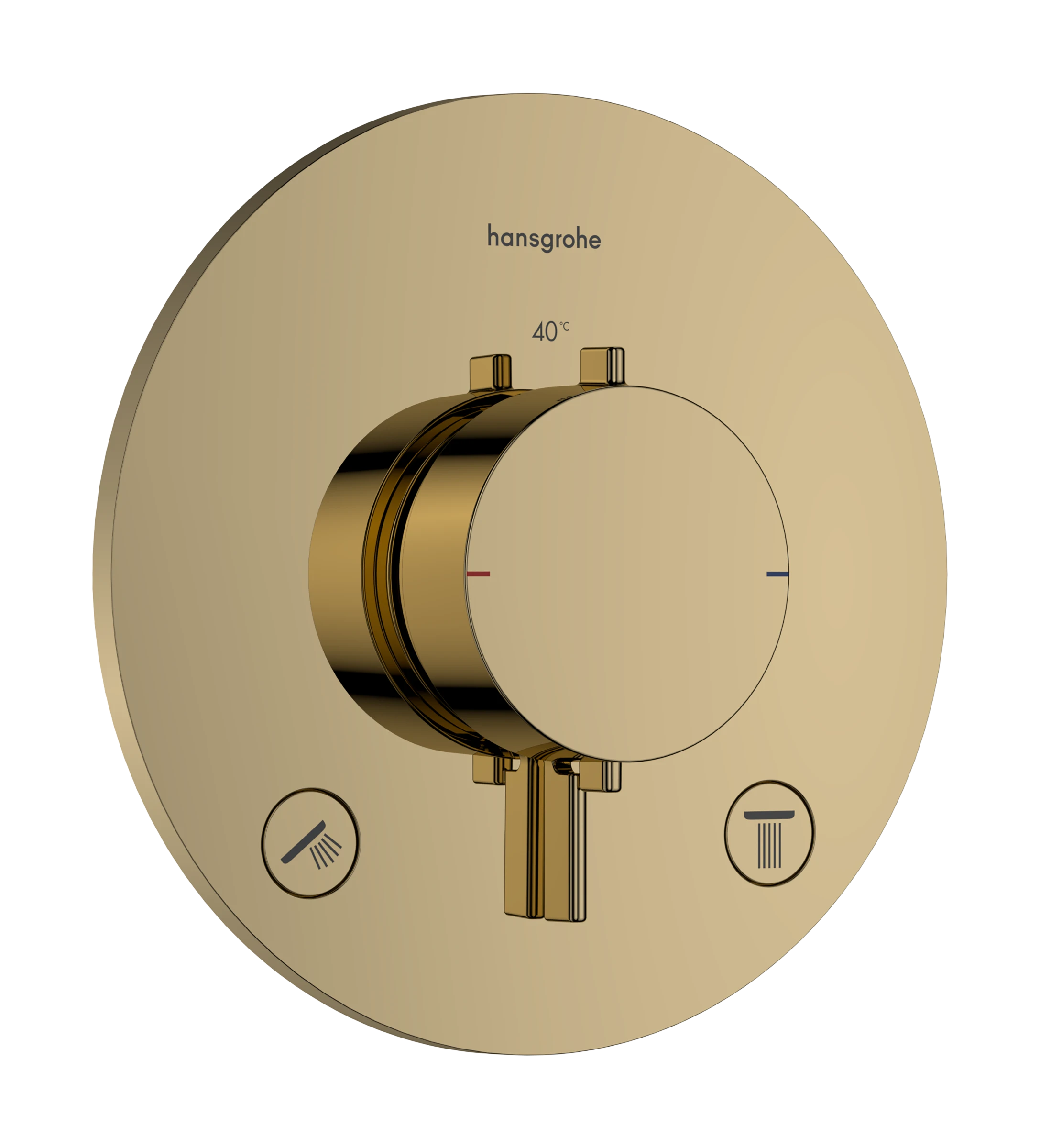 Hansgrohe Ecostat Comfort S Thermostatic Shower Mixer Concealed 262 X 233 X 168mm Gold - Polished