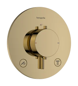 Hansgrohe Ecostat Comfort S Thermostatic Shower Mixer Concealed 262 X 233 X 168mm Gold - Polished