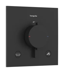 Hansgrohe Ecostat Comfort E Thermostat For Concealed Installation For 2 Functions With Integrated Security Combination According To En1717 Matt Black