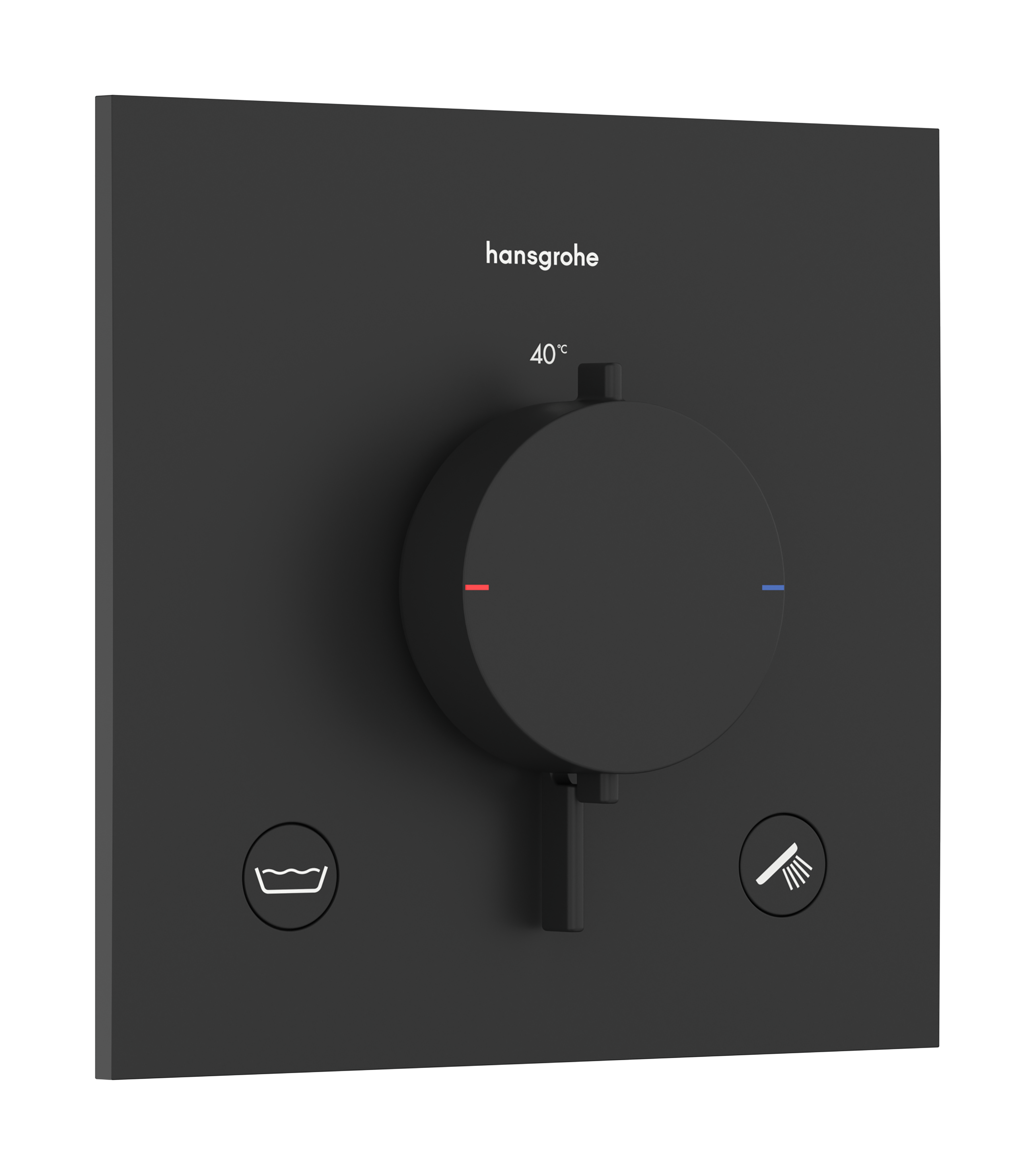 Hansgrohe Ecostat Comfort E Thermostatic Shower Mixer Concealed 262 X 233 X 168mm Black - Matt product image - Image 1