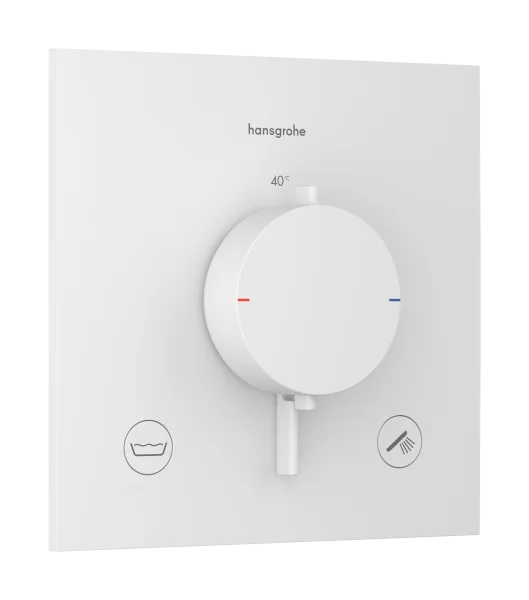 Hansgrohe Ecostat Comfort E Thermostat For Concealed Installation For 2 Functions With Integrated Security Combination According To En1717 Matt White