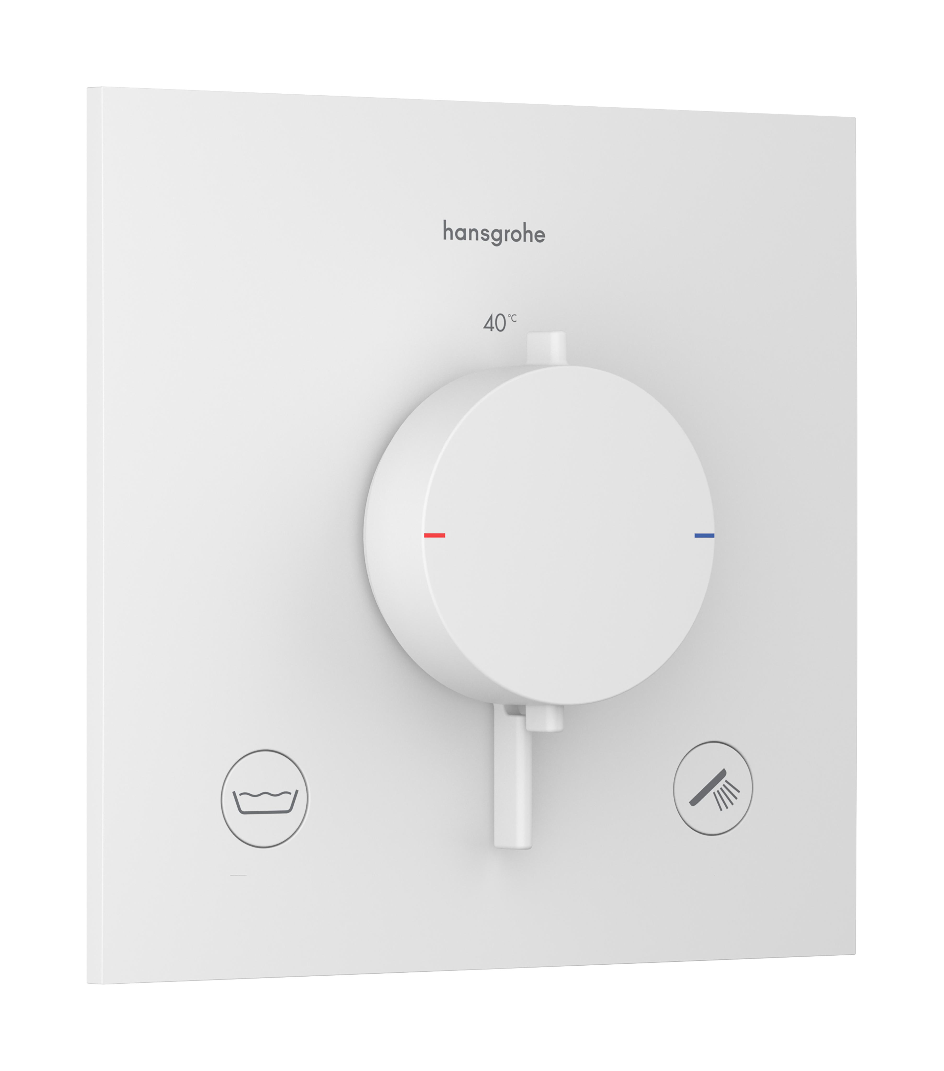 Hansgrohe Ecostat Comfort E Thermostatic Shower Mixer Concealed 262 X 233 X 168mm White - Matt