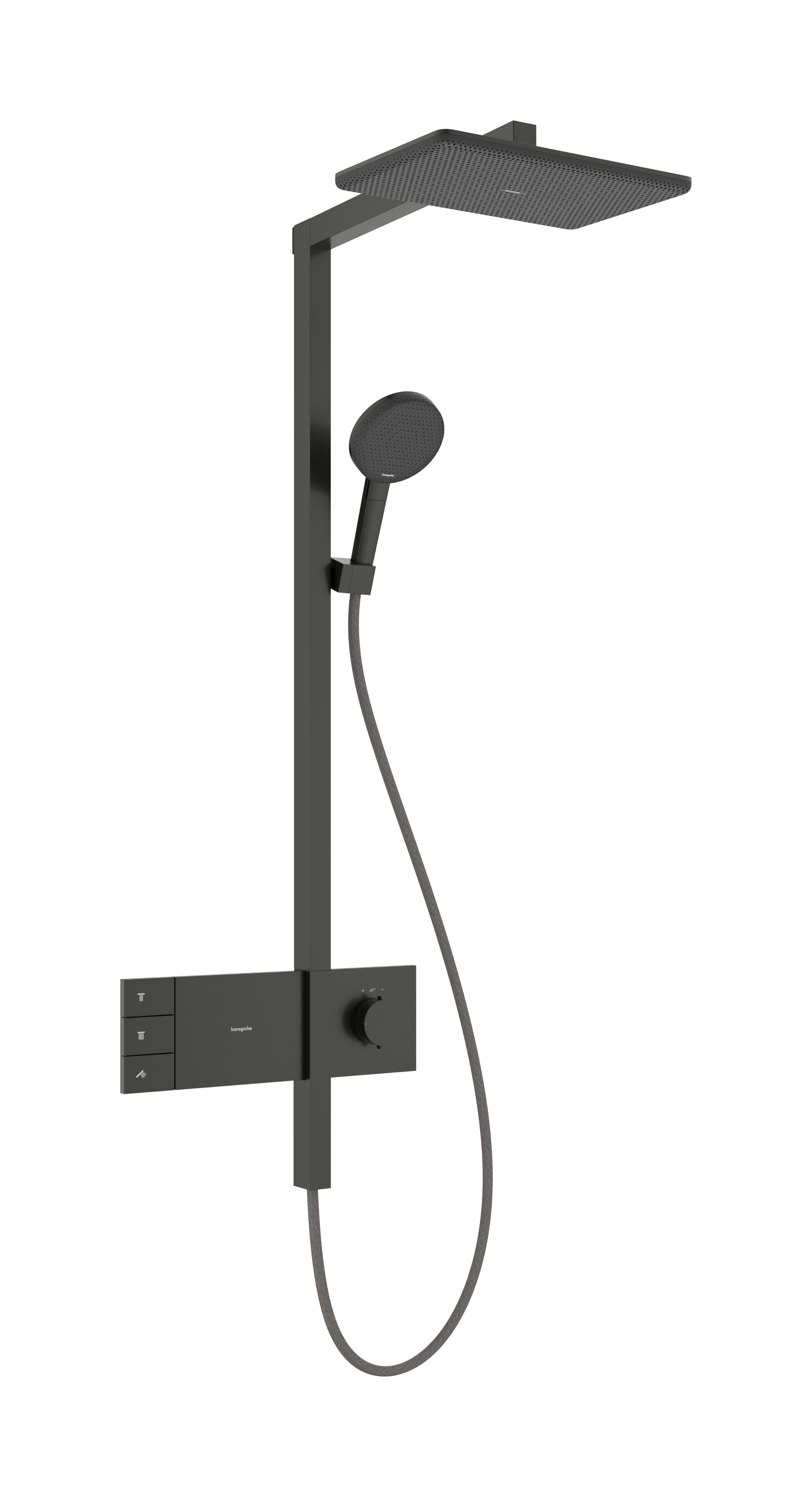 Hansgrohe Raindance Alive Q Showerpipes With Thermostatic Mixer 1170 X 350 X 180mm Gunmetal/chrome - Brushed